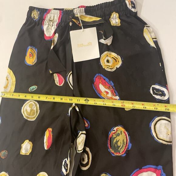 Diane Von Furstenberg Denise Silk Colorful Geode Wide Leg Pants Small S 4 6 $400 - Picture 9 of 11